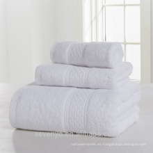 Conjunto de toallas 100% algodón blanco puro de alta calidad